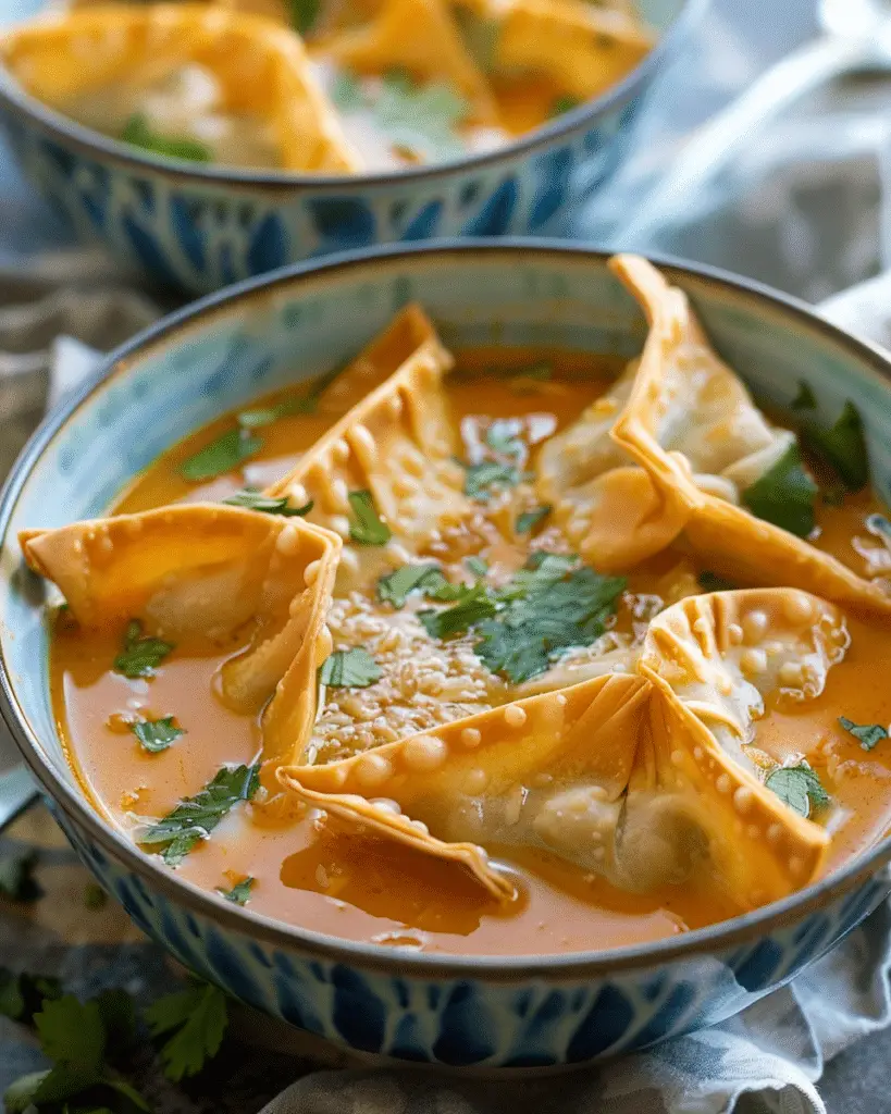 Curried Coconut Wonton Soup