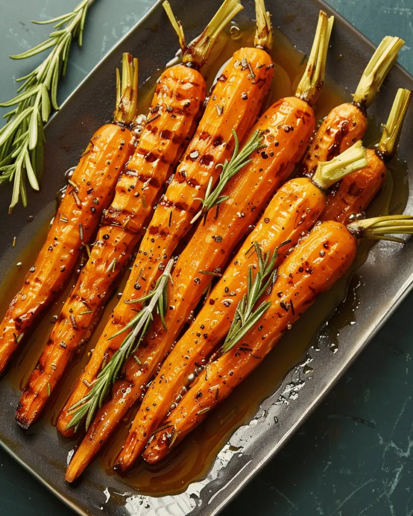 Hasselback Carrots with Honey and Rosemary