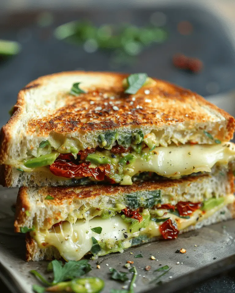 Grilled Cheese with Avocado and Sun-Dried Tomatoes