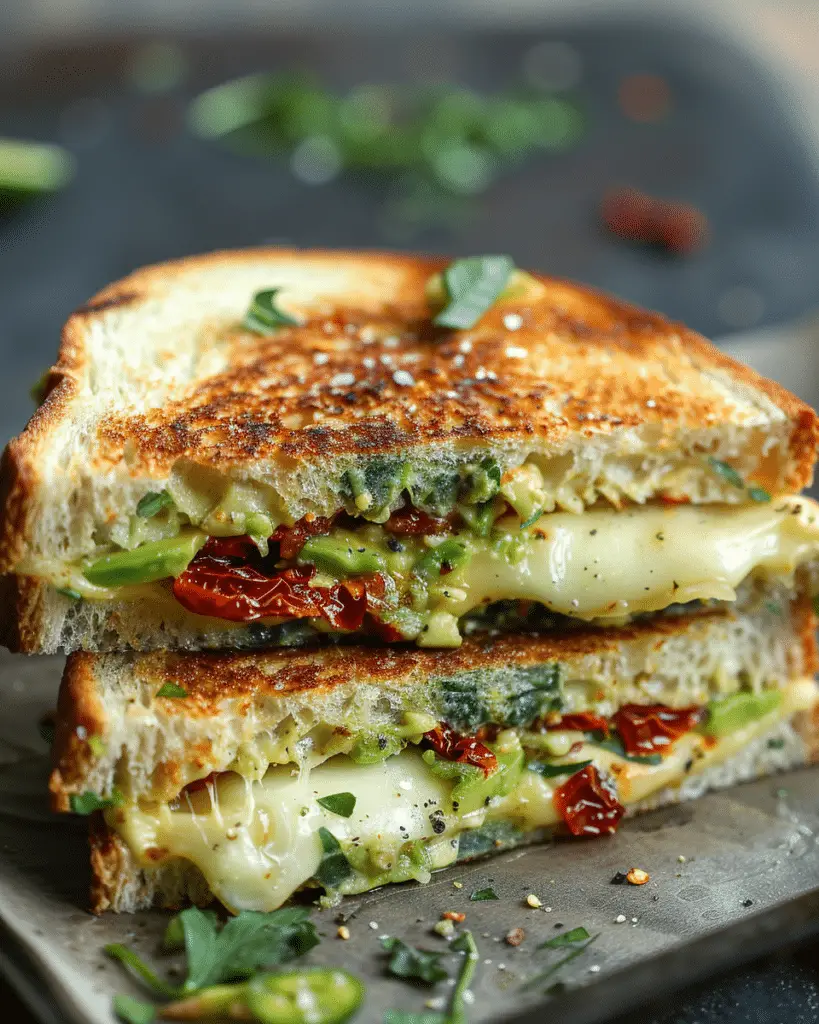 Grilled Cheese with Avocado and Sun-Dried Tomatoes