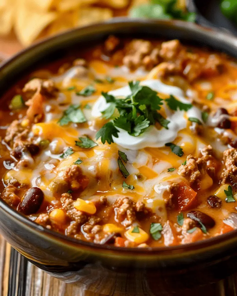 Cheesy Enchilada Chili