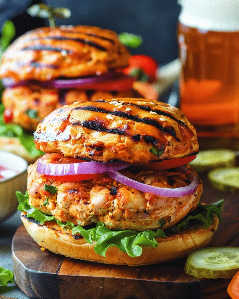 Best Ever Chicken Burger with Mediterranean-Spiced Chicken Patties