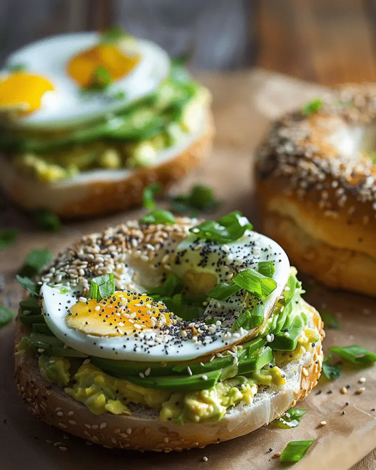 Avocado Egg Bagel Recipe