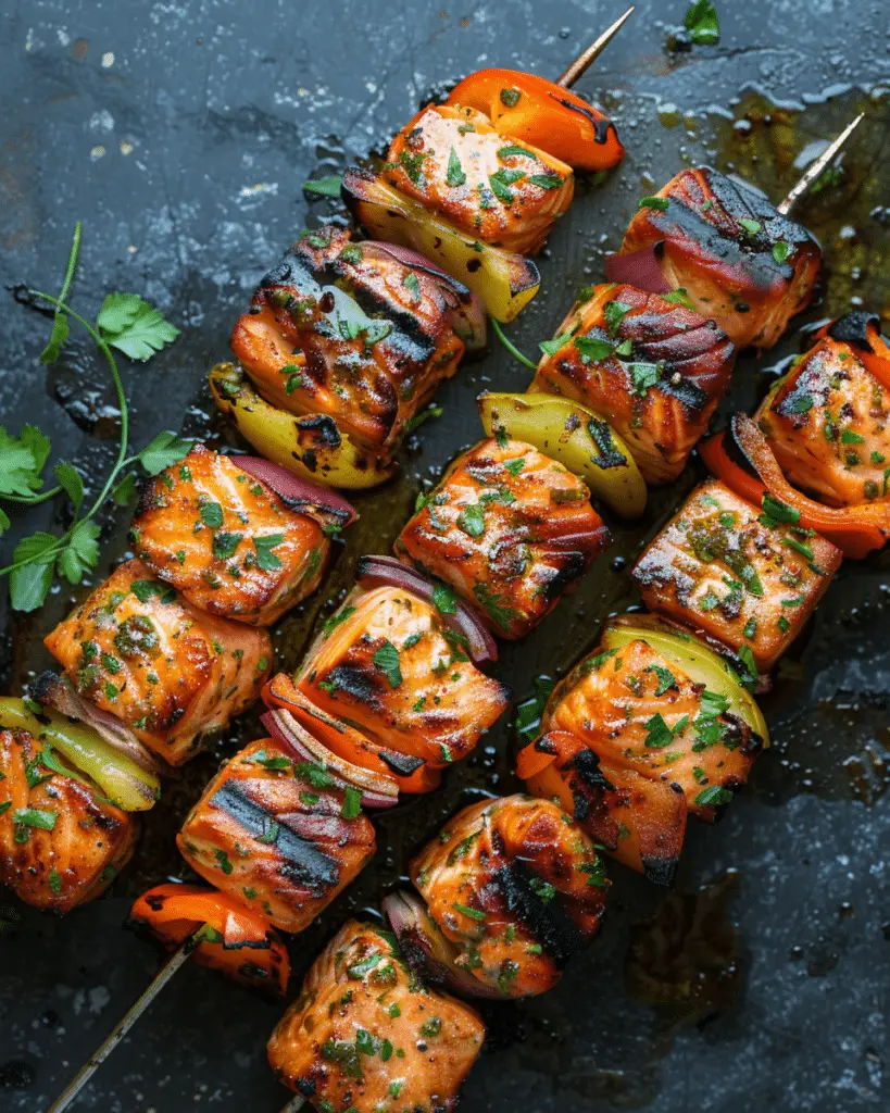 Barbecue Salmon Kabobs