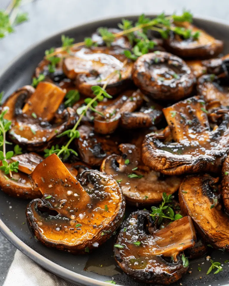 Quick Air Fryer Mushrooms (Vegan)