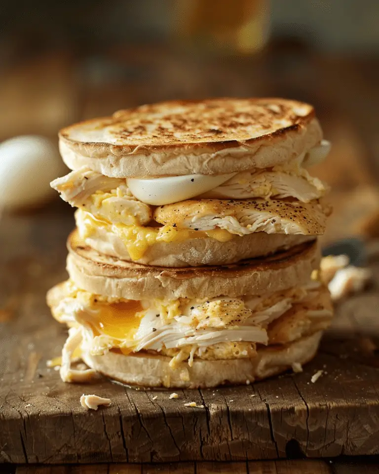 Chicken and Egg Freezer Breakfast Sandwiches