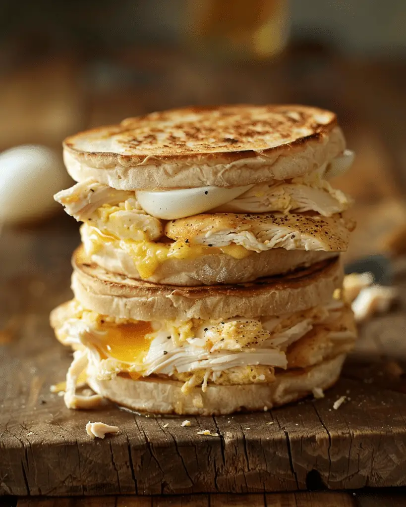Chicken and Egg Freezer Breakfast Sandwiches