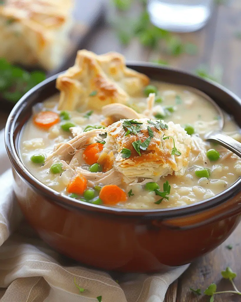 One Pot Chicken Pot Pie Soup