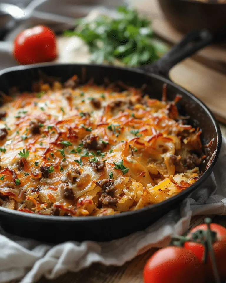 Homemade Hash Brown Potatoes with Savory Beef Option