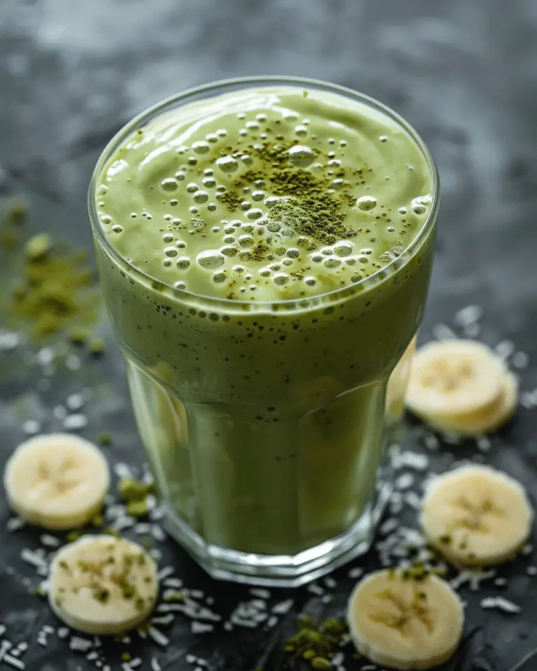 3-Minute Creamy Matcha Green Tea Banana Smoothie