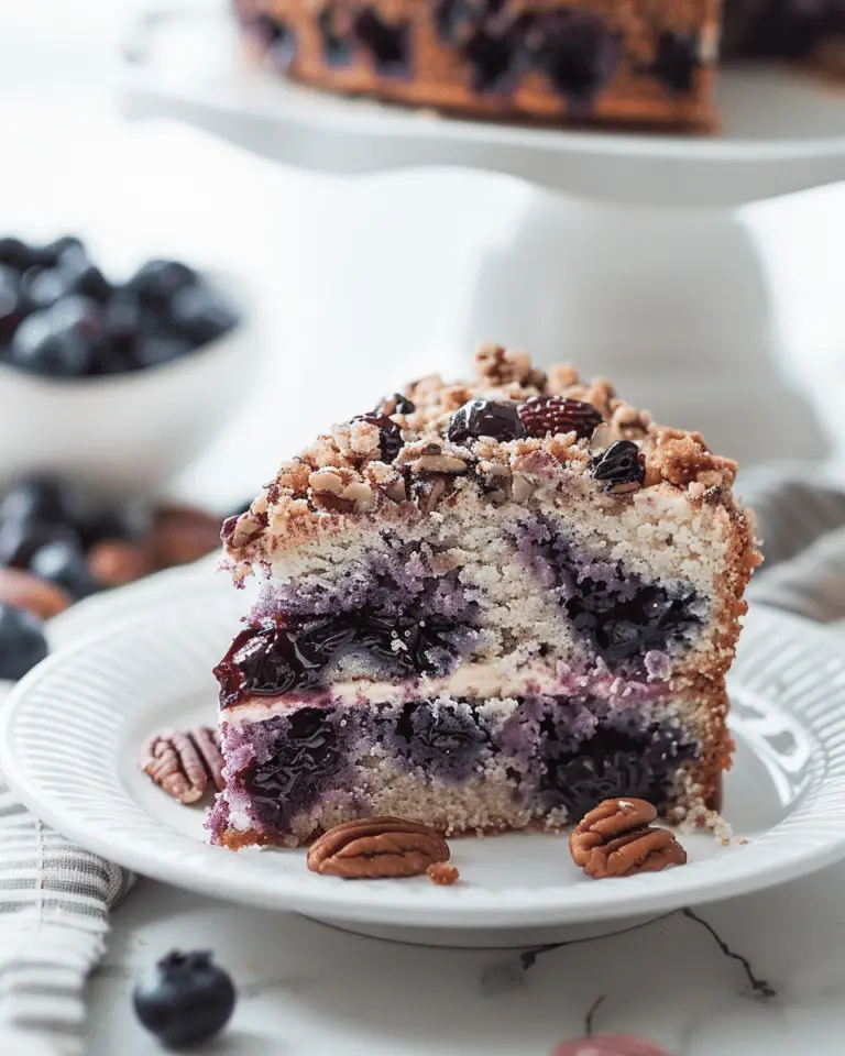 Gluten-Free Blueberry Coffee Cake with Pecan Streusel