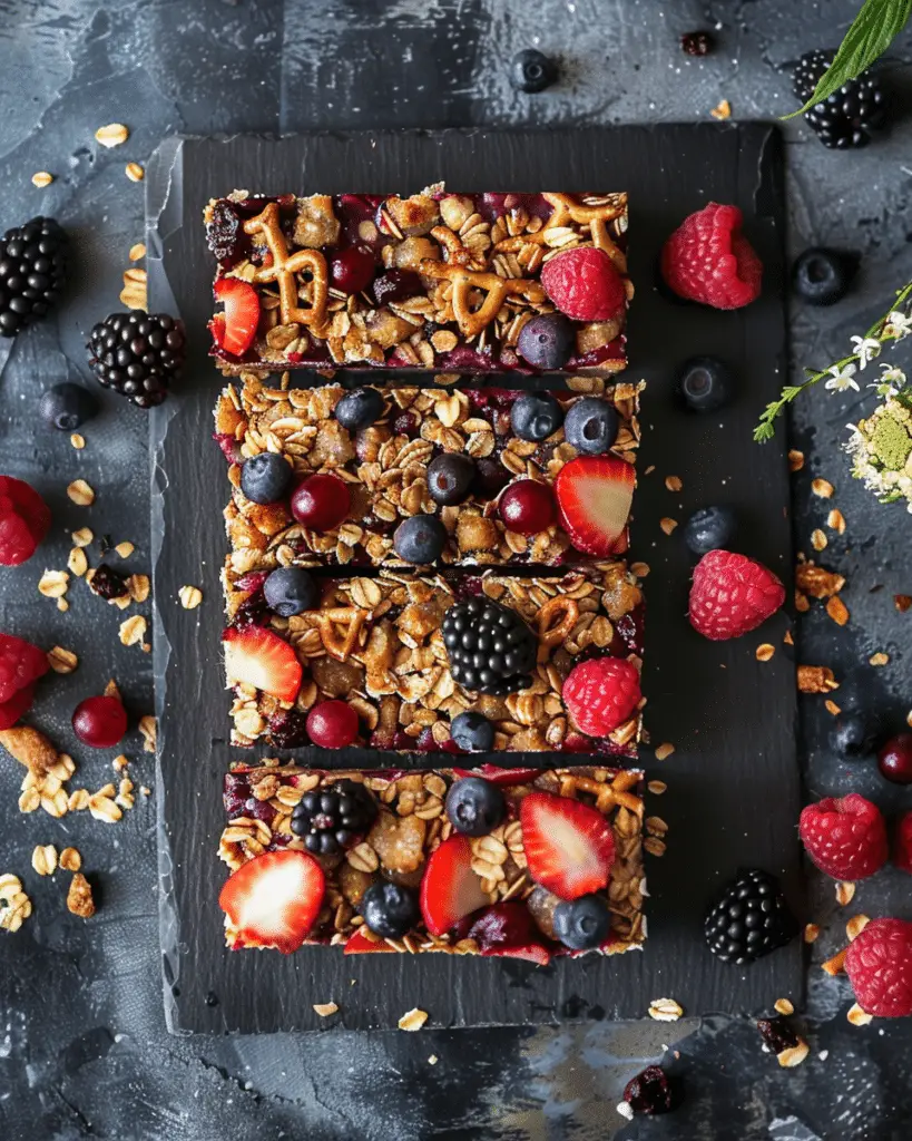 Any Fruit Oat and Pretzel Bars