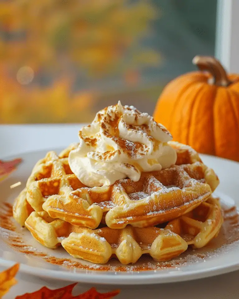 Simple Pumpkin Waffles