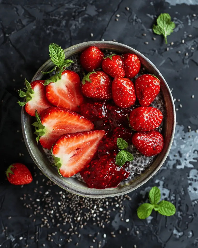 Chia Bowl with Strawberry Jam