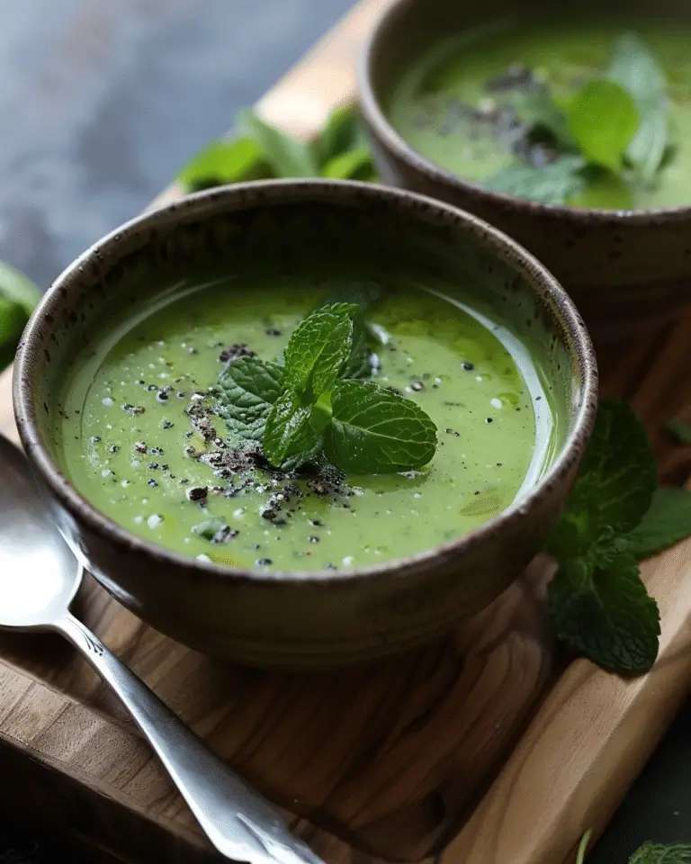 Zucchini Cilantro Soup with Chile and Mint
