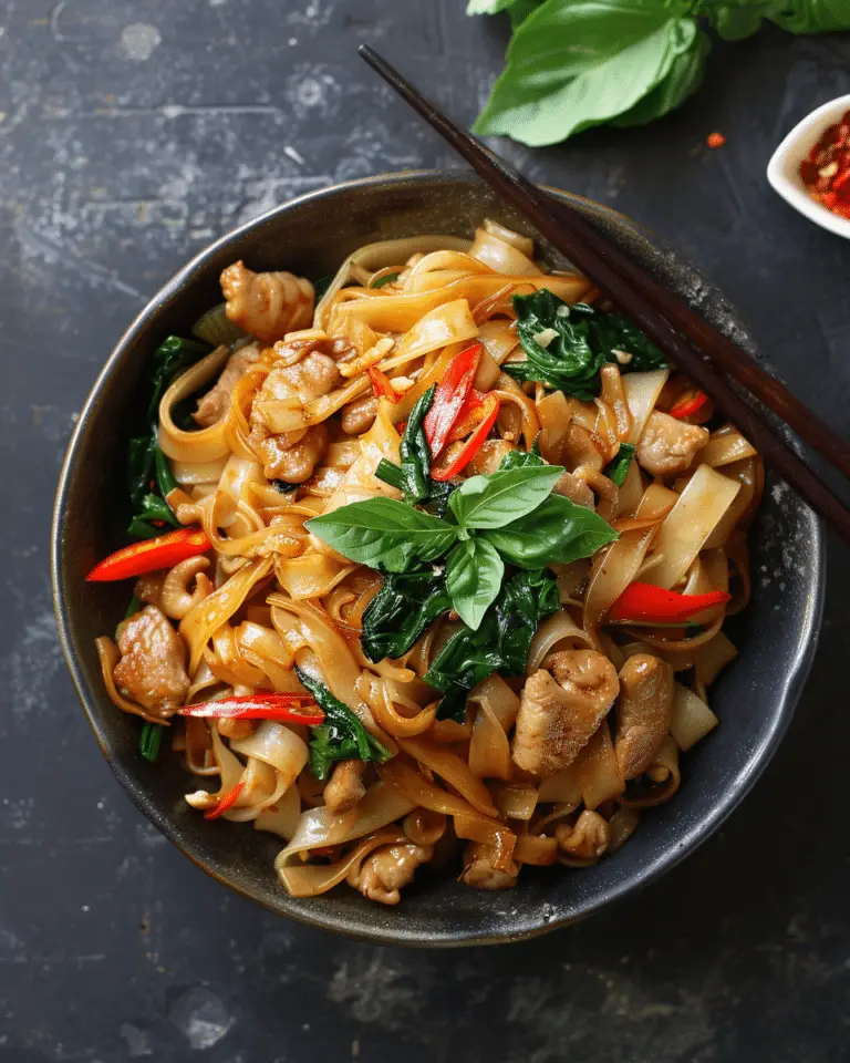 Thai Drunken Noodles Recipe (Pad Kee Mao)