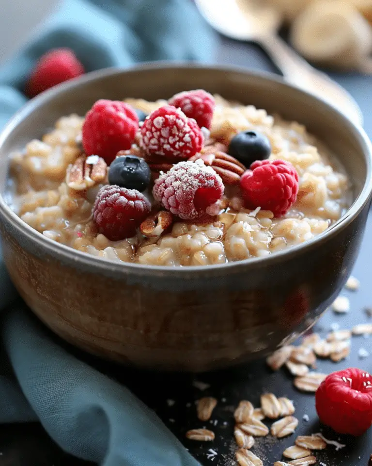 30-Minute Sweet and Creamy Brown Rice Breakfast Porridge