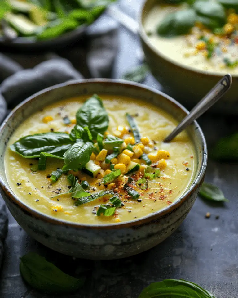 Creamy Thai Zucchini and Corn Soup