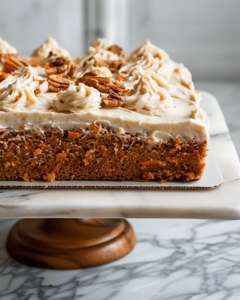 Carrot Sheet Cake with Brown Butter Cream Cheese Frosting