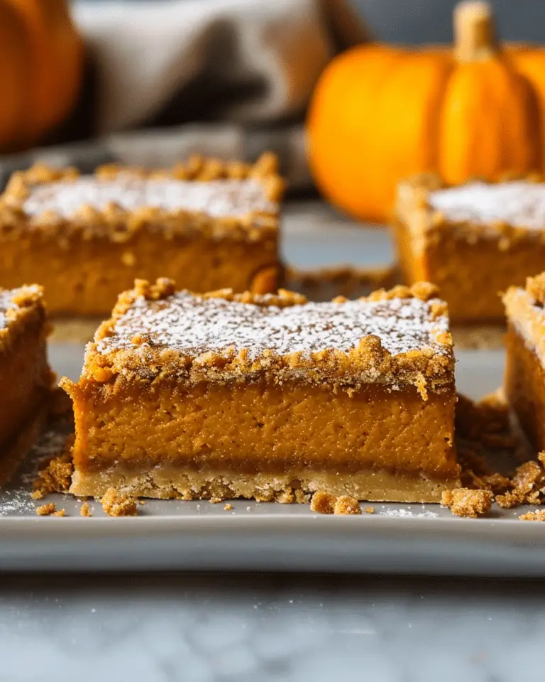 Easy Vegan Pumpkin Pie Bars with Graham Cracker Crust