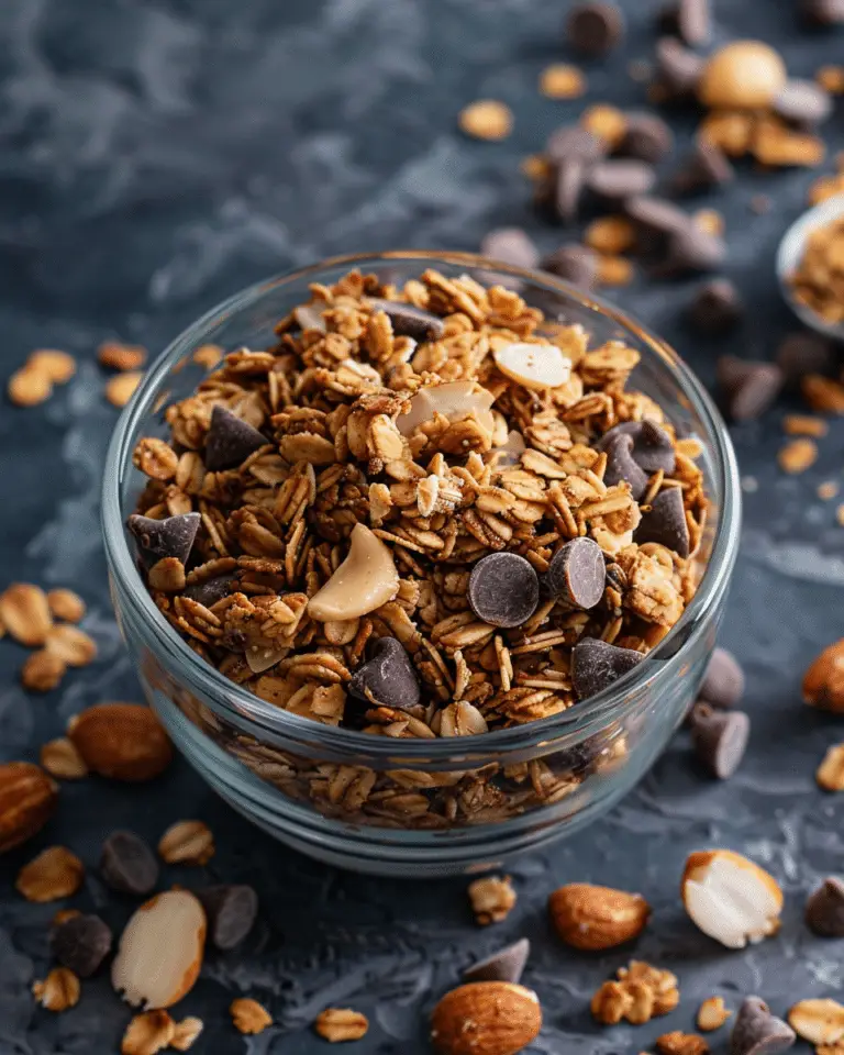 Peanut Butter Granola with Chocolate Chips