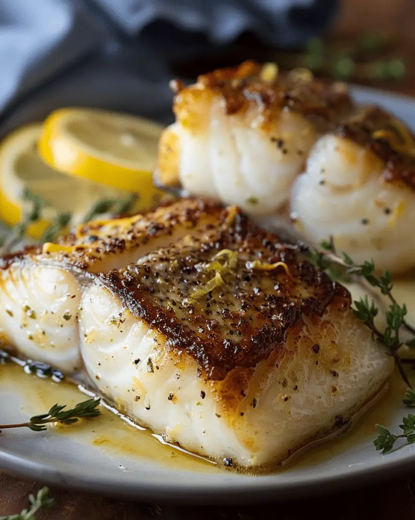 Lemon Butter Pan Seared Chilean Sea Bass