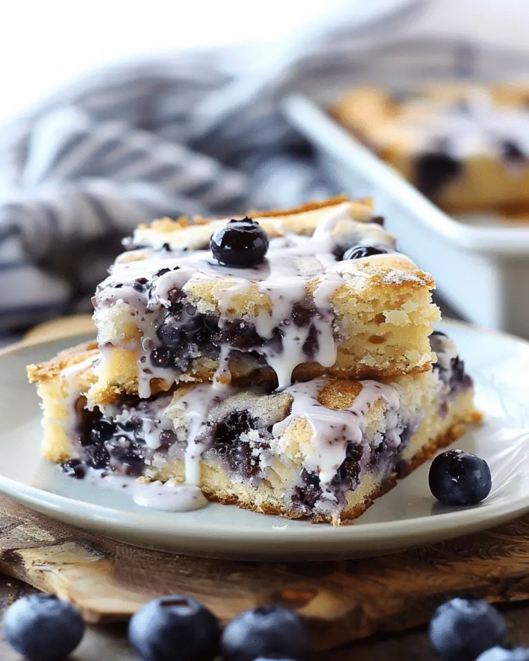 Easy Overnight Blueberry Pancake Casserole