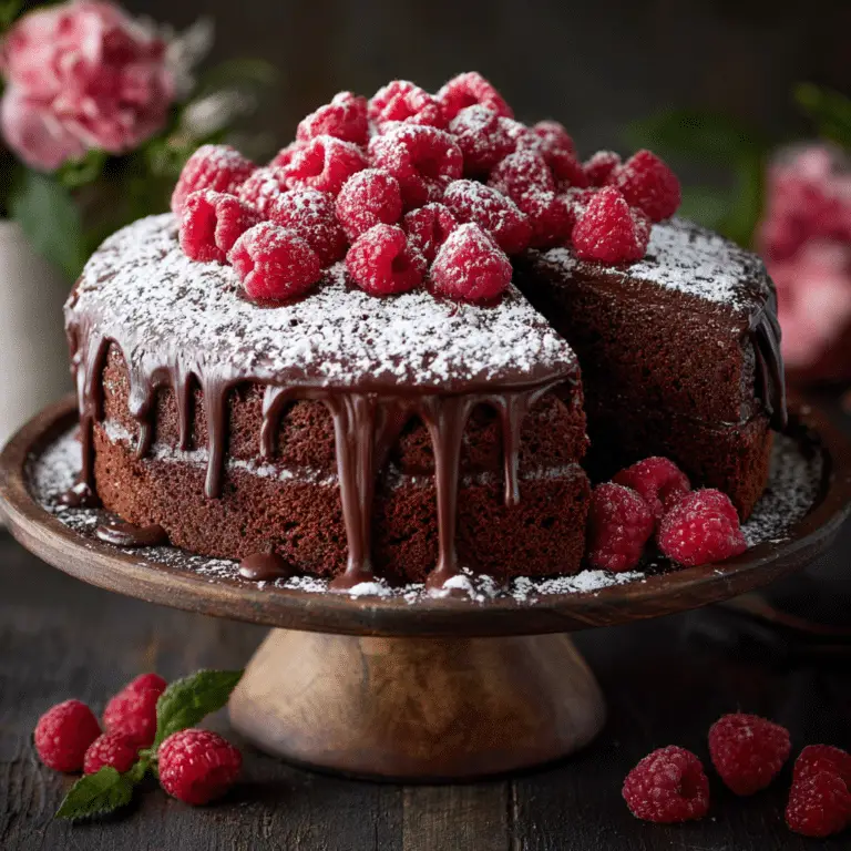 Gluten Free Raspberry Chocolate Cake