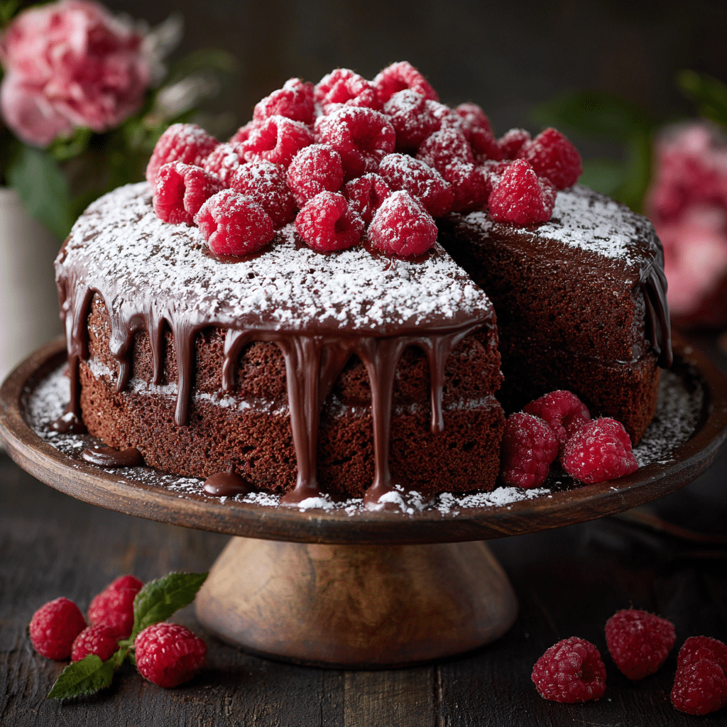 Gluten Free Raspberry Chocolate Cake