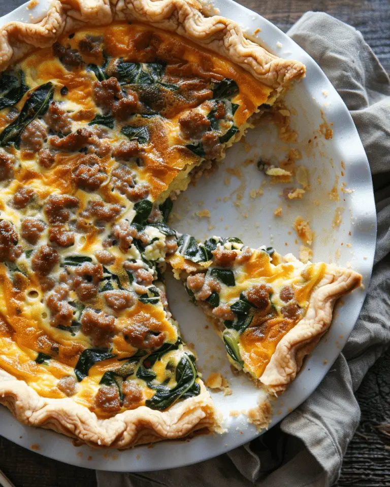 Sausage Spinach Quiche