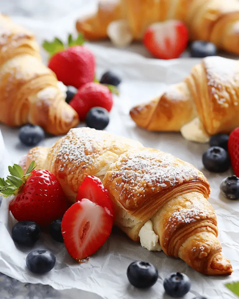 Easy Berry Cream Cheese Stuffed Crescent Rolls