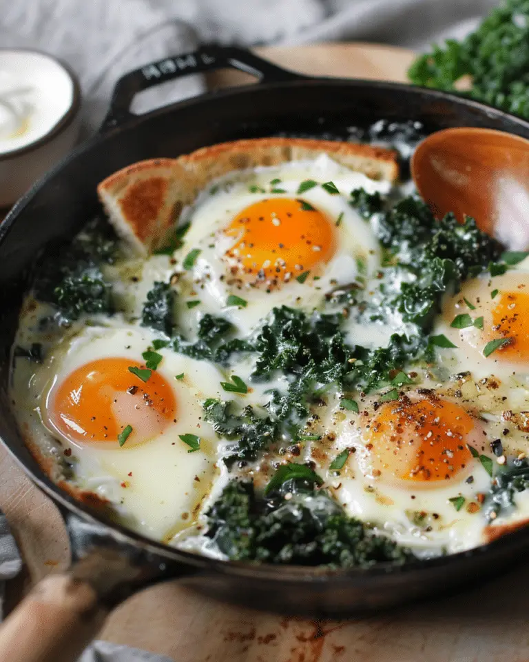 Creamy Eggs and Kale Breakfast Recipe