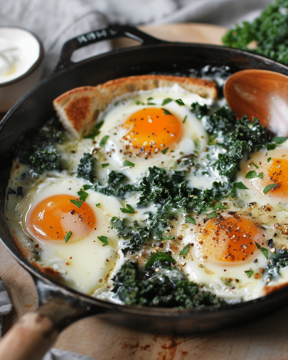 Creamy Eggs and Kale Breakfast Recipe