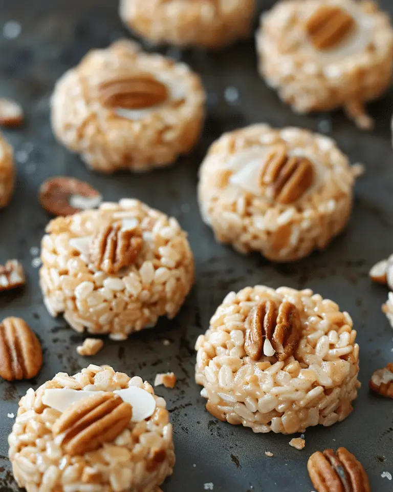 No Bake Rice Krispie Cookies (Pecan Pie Flavored)