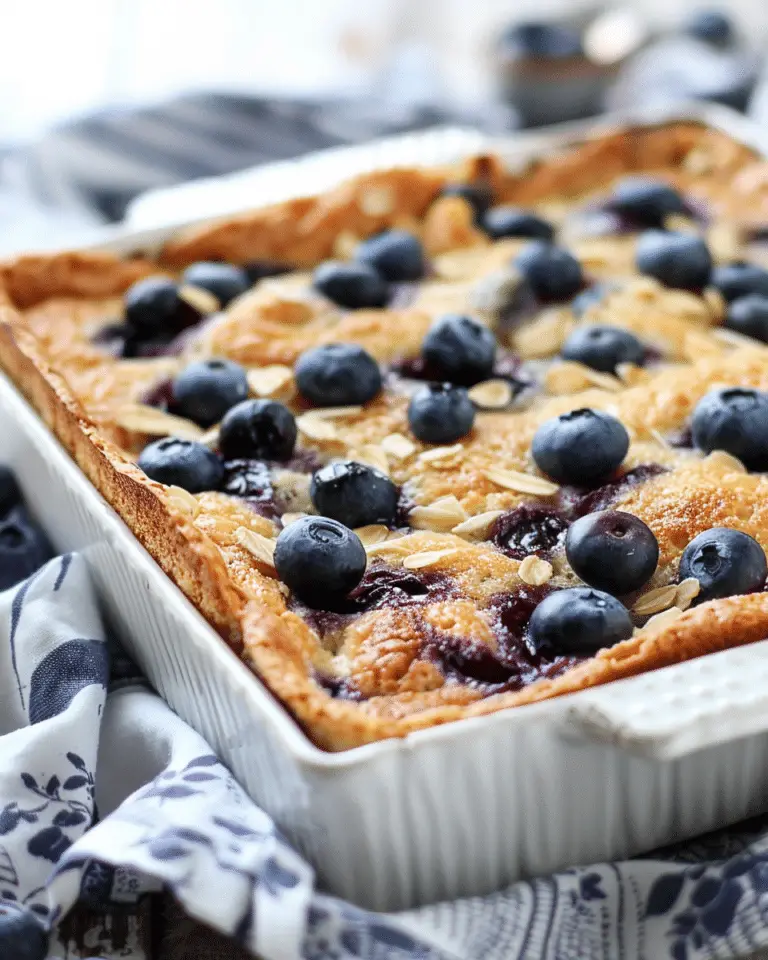 Overnight Blueberry Pancake Casserole