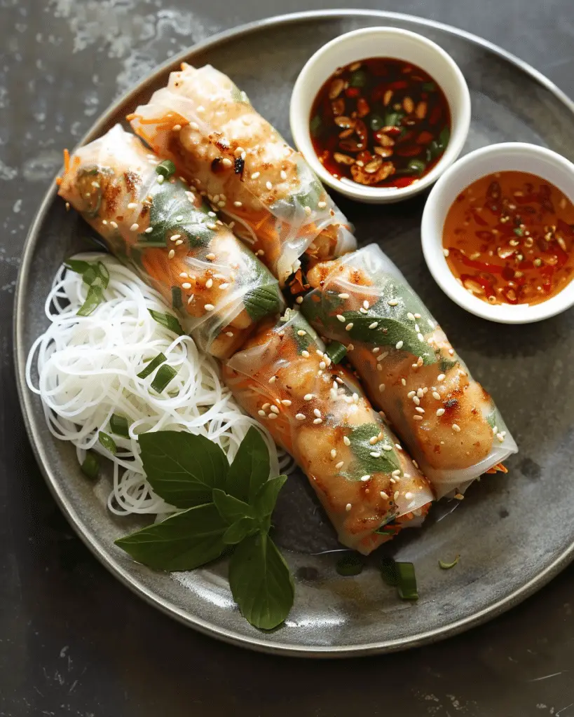 Spicy Noodle Spring Rolls