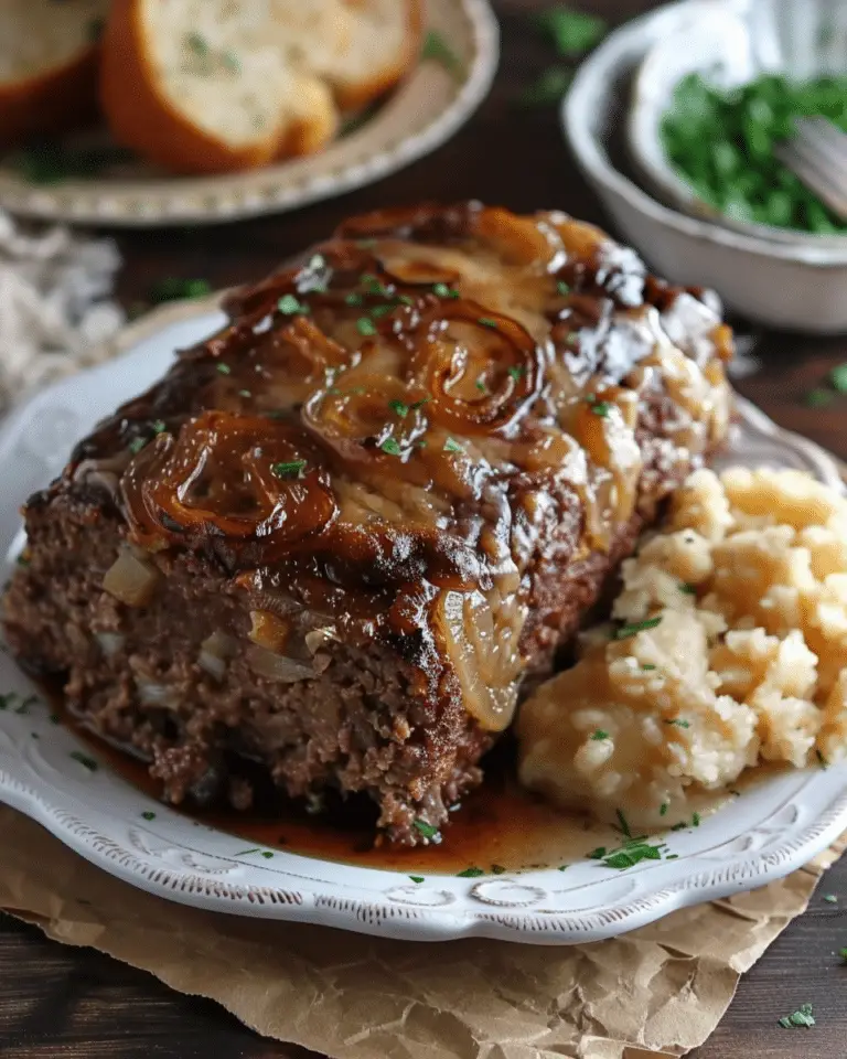 Crockpot French Onion Meatloaf Recipe