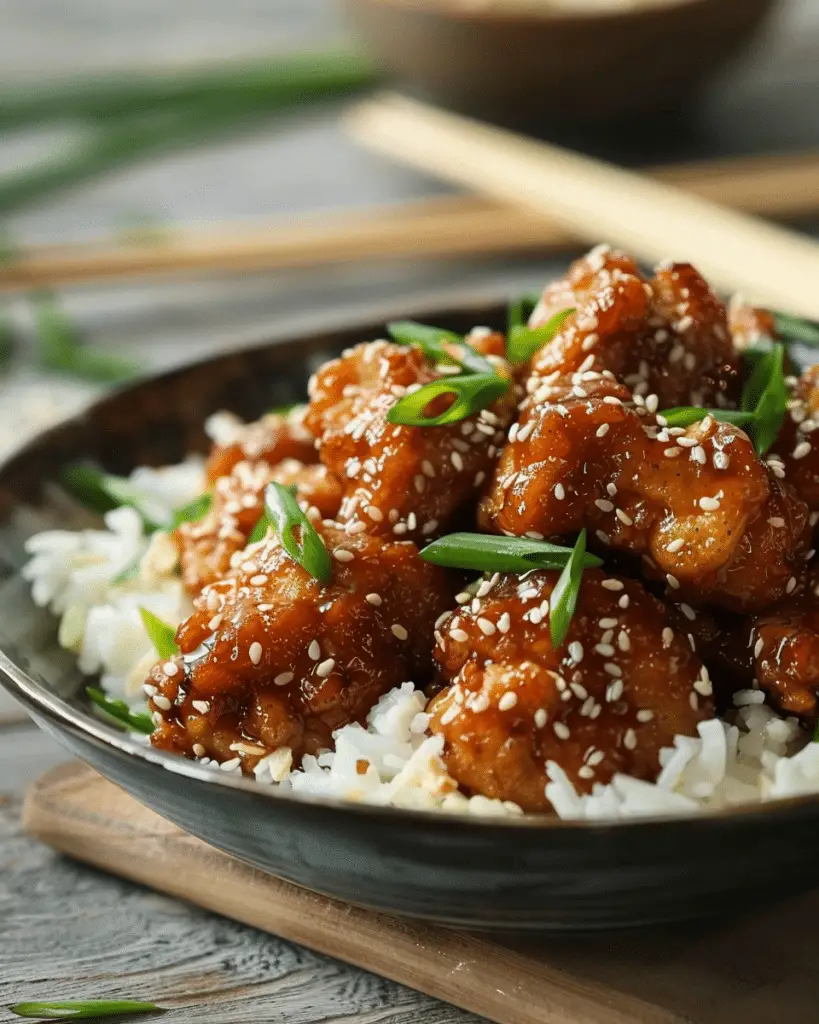 Crispy Sesame Chicken with a Sticky Asian Sauce