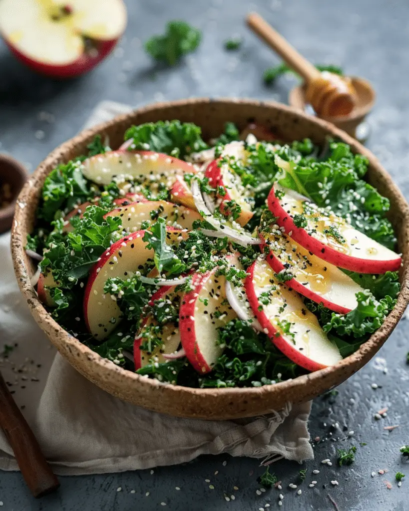 Apple and Kale Salad with Honey Dijon Dressing