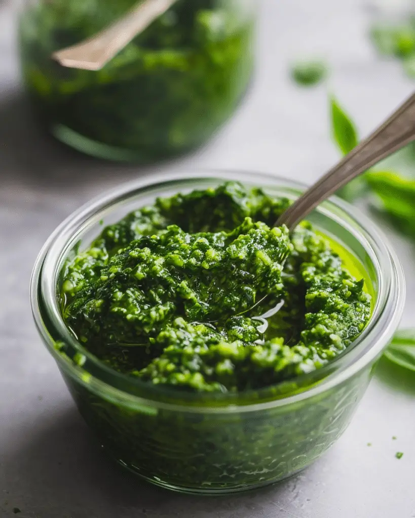 Pesto Without Pine Nuts (Vegan Recipe)