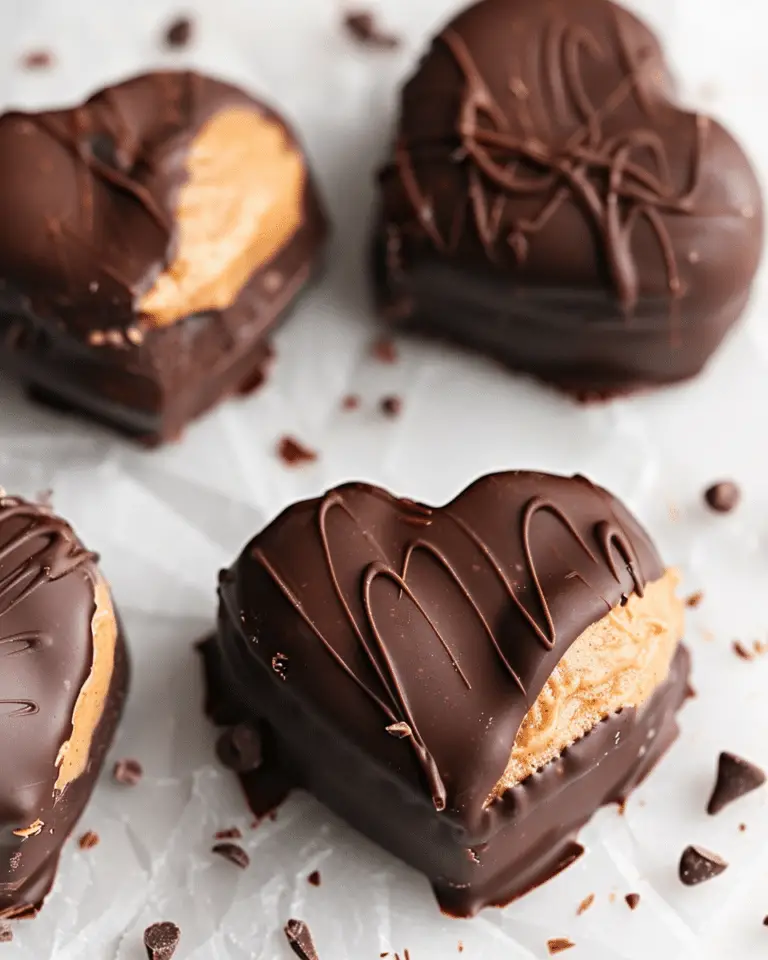 Chocolate Covered Peanut Butter Hearts