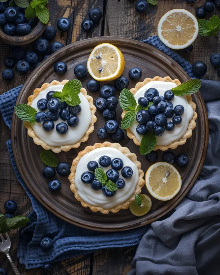 Blueberry Puff Pastry Tarts with Lemon Glaze
