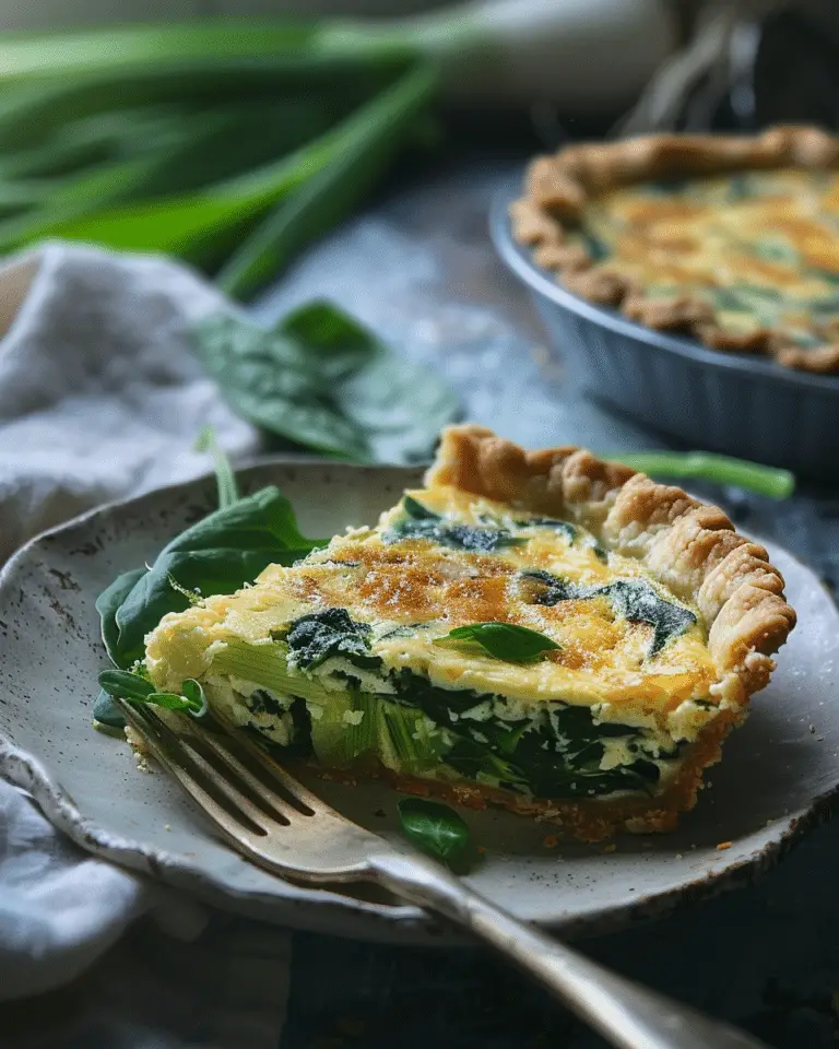 Flaky Gluten-Free Quiche with Spinach & Leeks