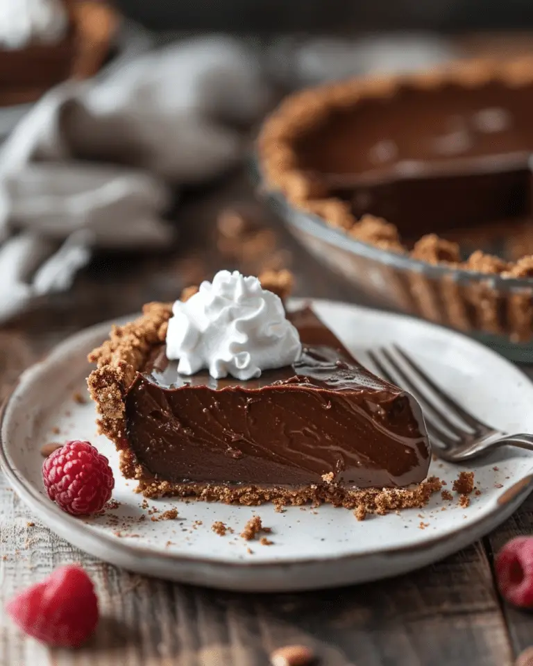 Vegan Chocolate Pie with Gluten-Free Graham Cracker Crust