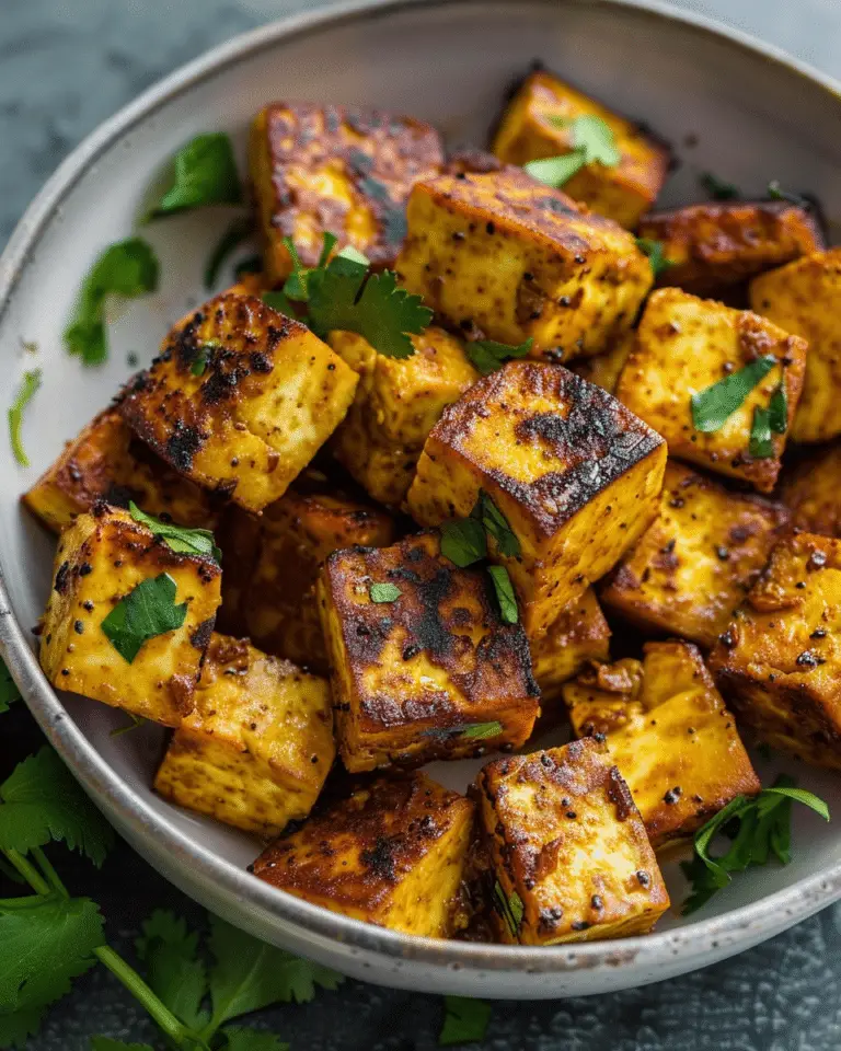 Baked Curried Tofu Cubes