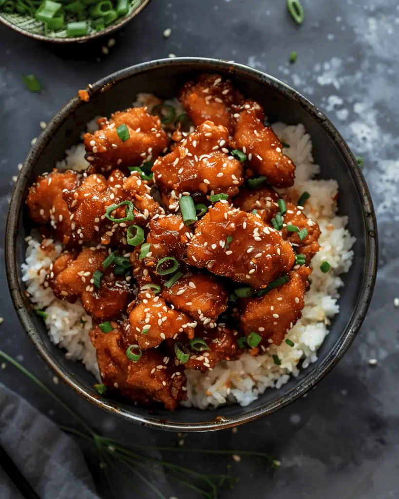 Crispy Sesame Chicken with a Sticky Asian Sauce