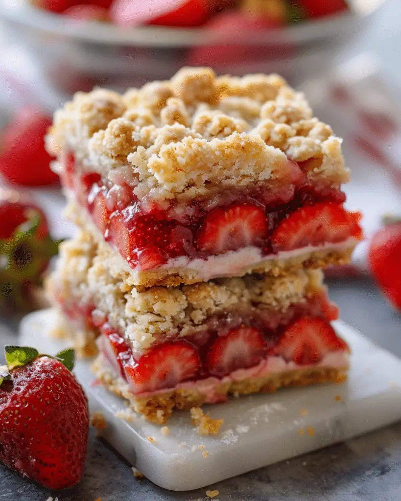 Strawberry Crumble Bars