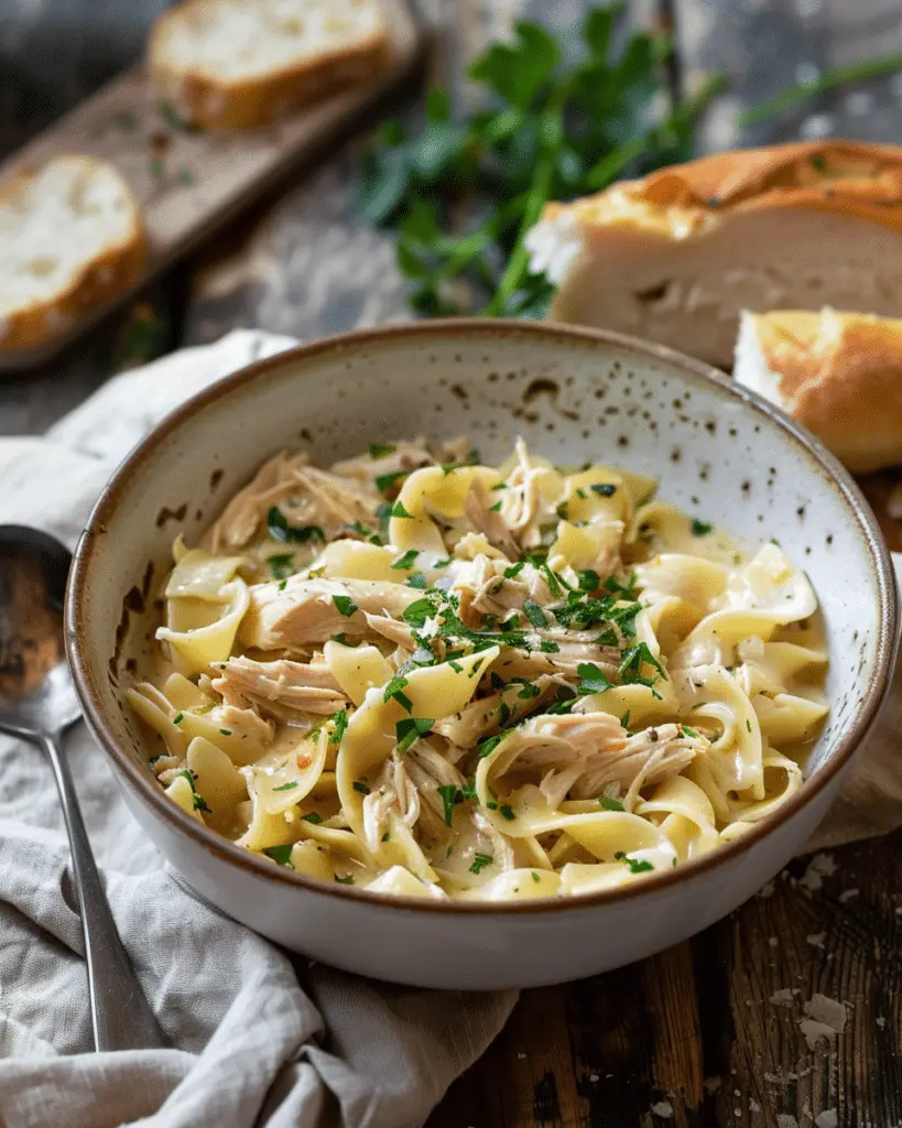 Crockpot Chicken and Noodles