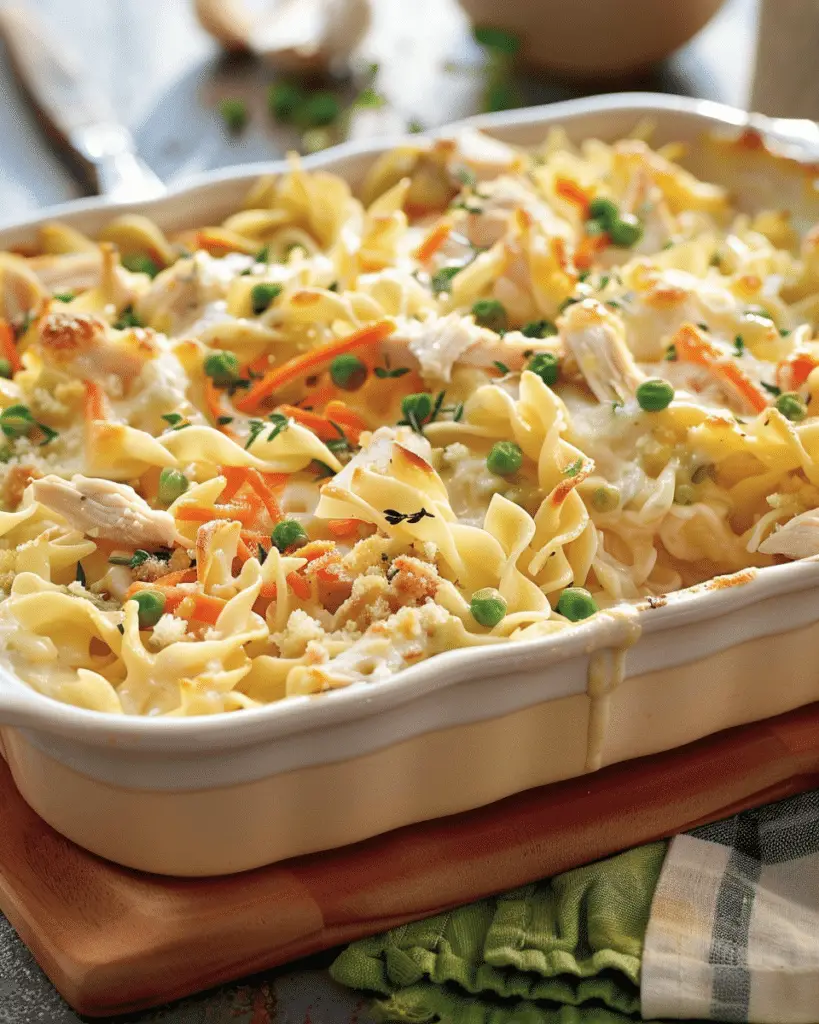 Super Easy Chicken Noodle Casserole Recipe