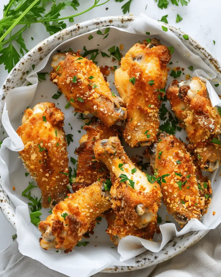 Air Fryer Parmesan Crusted Chicken Wings (Crispy & Easy!)